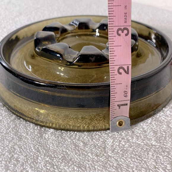 Vintage MCM Smoky Glass Ashtray Trinket Dish Glass Decor - Picture 3 of 14